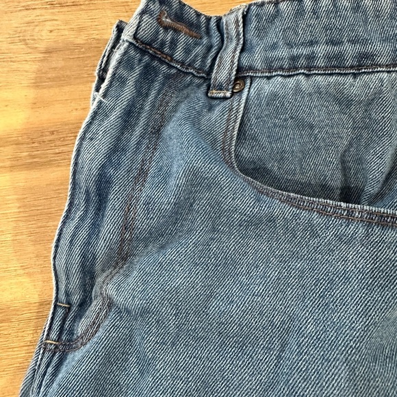 Baggy Skater Empyre Wide-leg Blue skater Jeans with Embroidery. Sz 2 - Picture 5 of 10